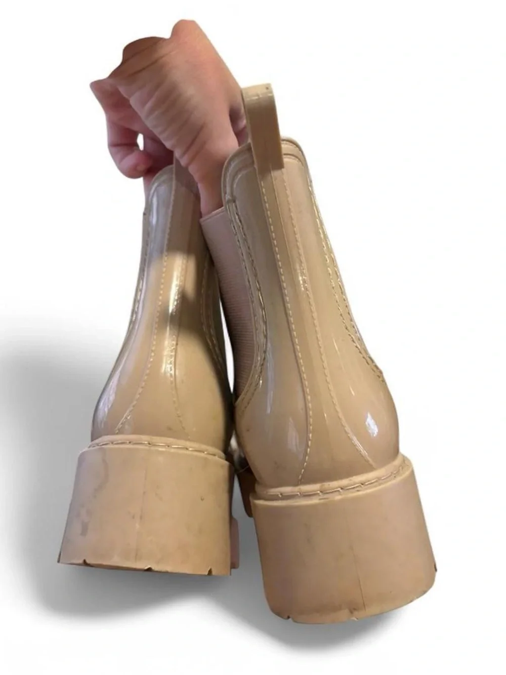 Steve Madden nude platform‎ rain boots women’s size 8
